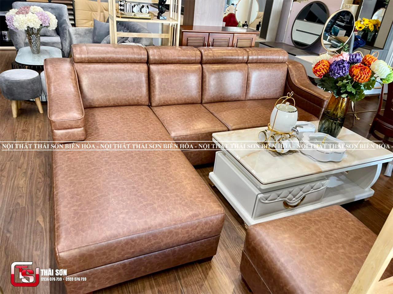 Sofa gam màu loang cực lạ tại Nội thất Thái Sơn